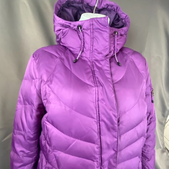 Lands End Purple Puffer Down Jacket Size Small 6-8 - Picture 6 of 13